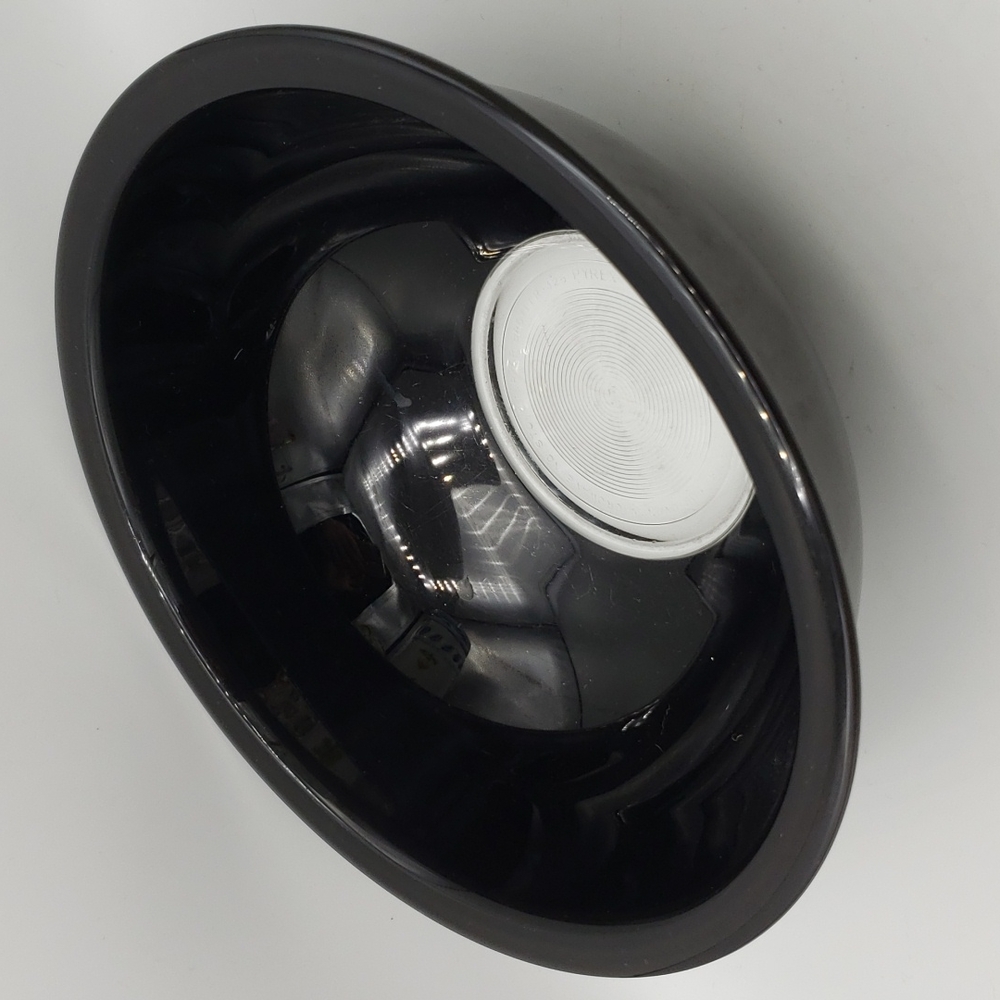 Pyrex Bowl 2.5 L Liter 325 Glossy Black with Clear Base Corning USA